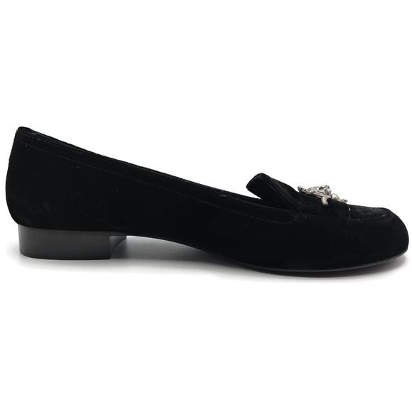 Chanel Velvet Lion Loafers Black Coco EU Size 40 US Size 10 with Box 2 Dust Bags - Picture 11 of 16